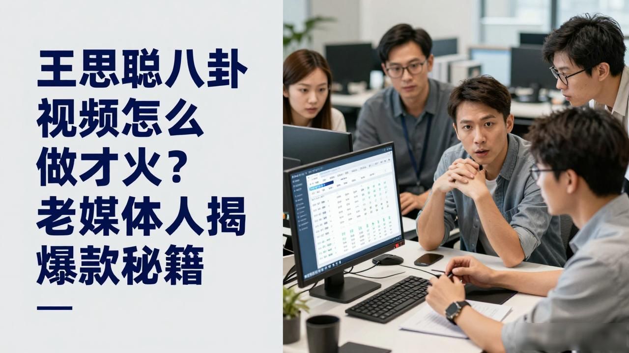 王思聪八卦视频怎么做才火？老媒体人揭秘爆款秘籍